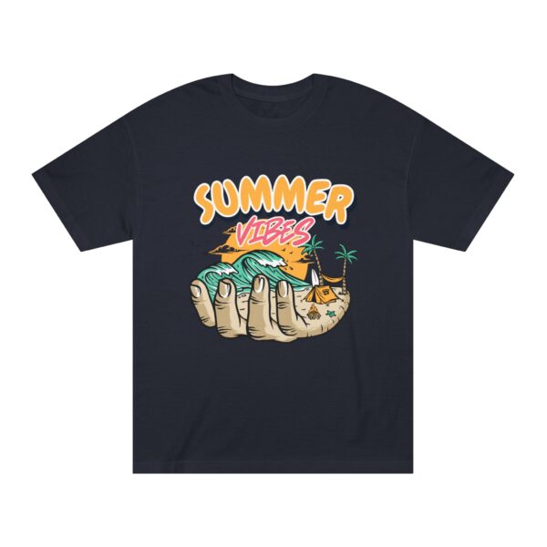 summer vibes unisex classic tee, beach t shirt, vacation outfit, lightweight summer wear, fun graphic tee, gift for beach lovers
