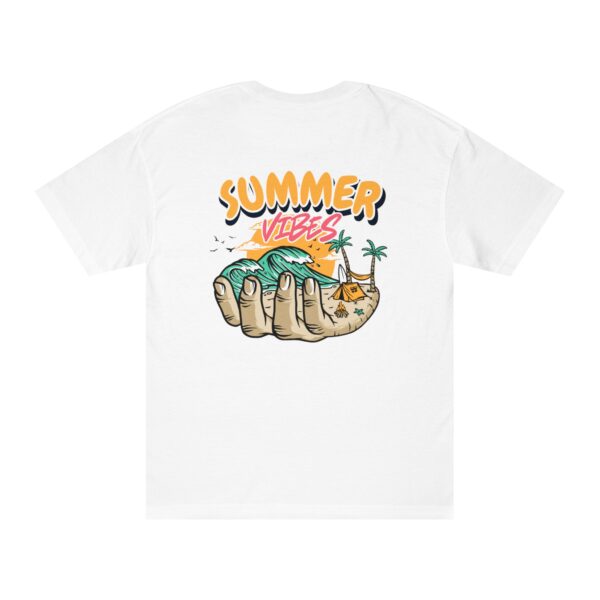 summer vibes unisex classic tee, beach t shirt, vacation outfit, lightweight summer wear, fun graphic tee, gift for beach lovers